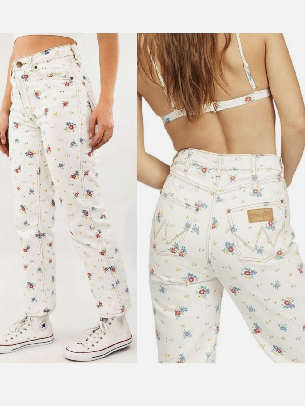 NWT Billabong x Wrangler Floral Jeans - Picture 2 of 3